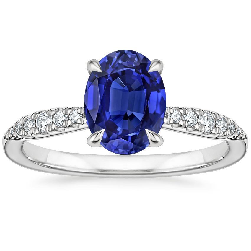 Gold Solitaire Ceylon Saphir Ring & Diamanten Vintage Style 3 Karat - harrychadent.de