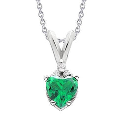 Grüne Smaragd-Aus der Erde Abgebauter Natürlicher Diamant-Anhänger-Halskette 3.30 Karat WG 14K