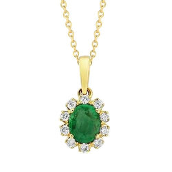 Grüner Smaragd & Aus der Erde Abgebauter Natürlicher Diamant Edelstein Anhänger Halskette 9,10 Karat Zinke