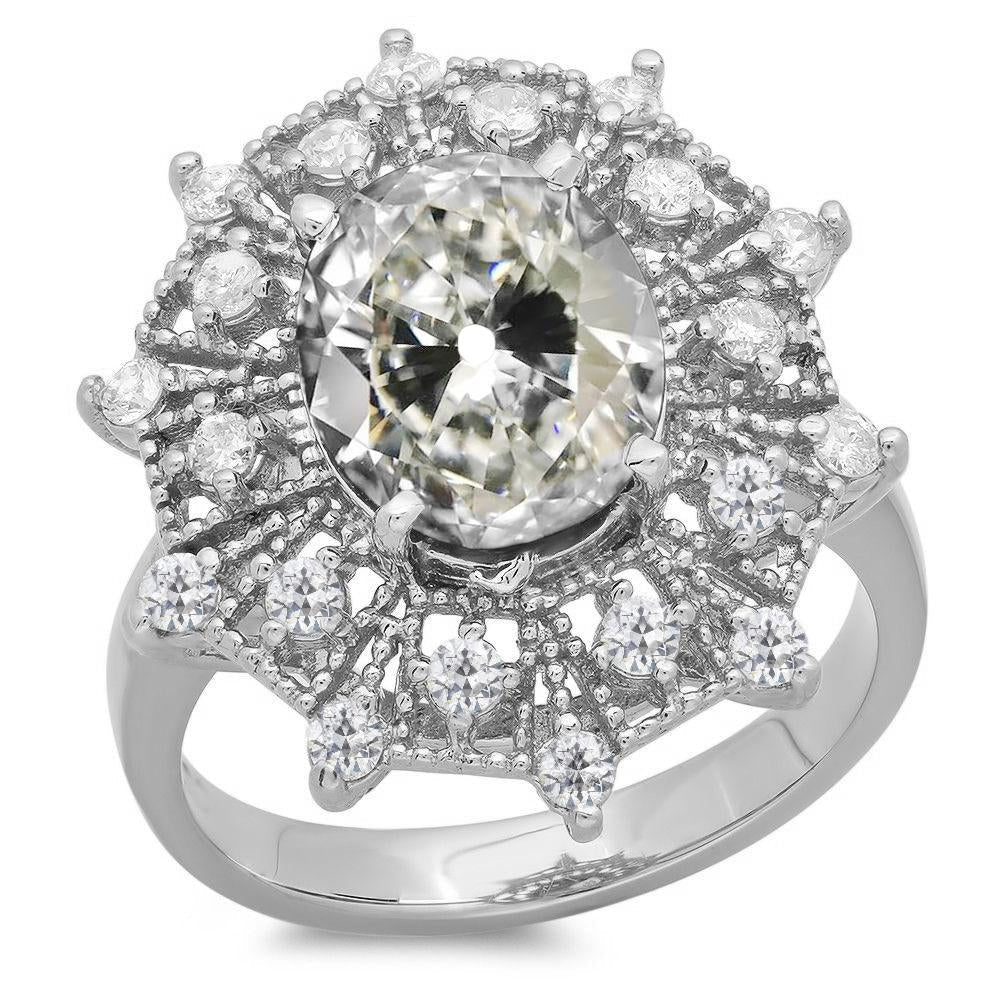Halo Ring Rund & Oval alter Bergmann Diamant Flower Style 9 Karat - harrychadent.de