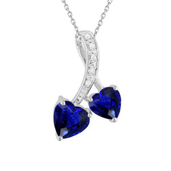 Herz-Edelstein & Aus der Erde Abgebauter Natürlicher Diamant-Damenanhänger Twisted Style 2,75 Karat