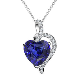 Herz-Saphir-Aus der Erde Abgebauter Natürlicher Diamant-Anhänger Pave Twisted Style Bail 4,50 Karat
