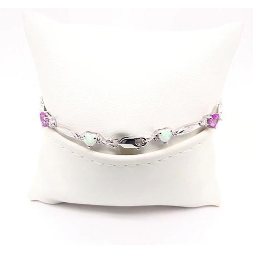 Herzform Rosa Amethyst & Opal Diamant Armband 9,54 Karat Schmuck - harrychadent.de