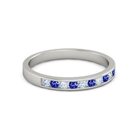 Jubiläumsdiamantband 1 Karat Ceylon Saphir Schmuck - harrychadent.de