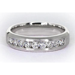 Kanalset Ehering runder Aus der Erde Abgebauter Natürlicher Diamant 1,35 Karat Schmuck