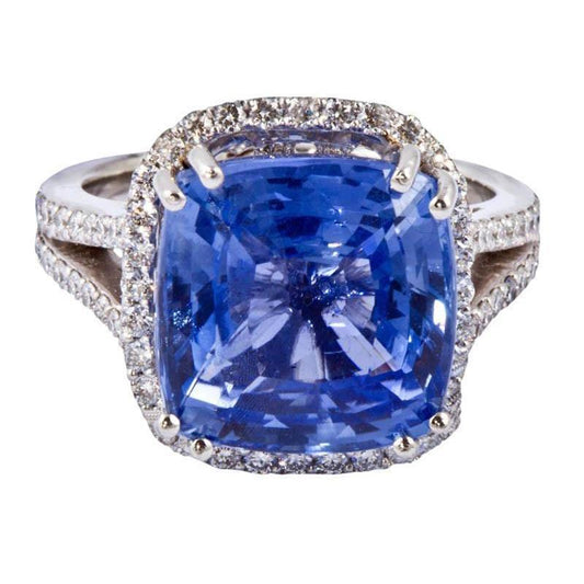 Kissen AAA Tansanit Aus der Erde Abgebauter Natürlicher Diamanten 6 Karat Fancy Ring Edelsteinschmuck