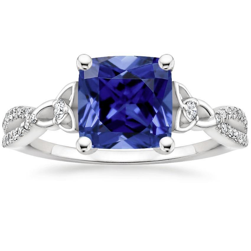 Kissen Blauer Ceylon Saphir Und Diamant Edelstein Ring 3,25 Karat - harrychadent.de