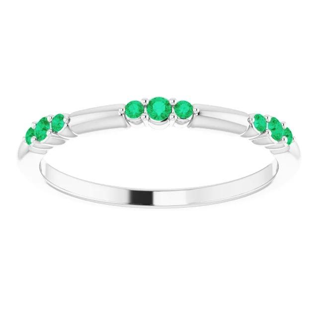 Kolumbianische Grüne Smaragde 0,60 Karat Band Damen Schmuck - harrychadent.de