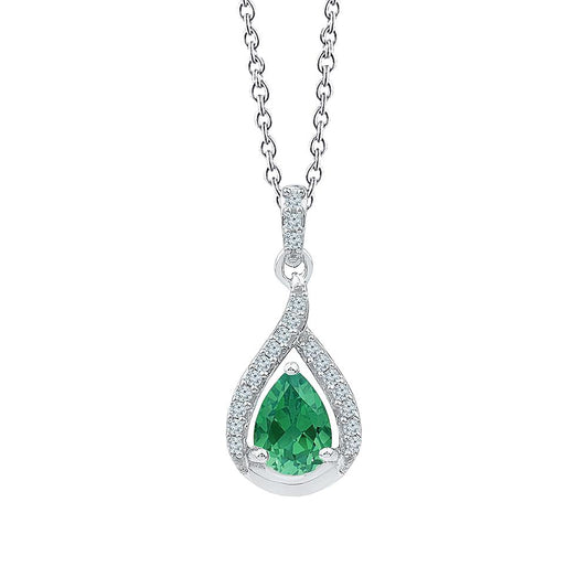 Kolumbianische grüne Smaragd-Aus der Erde Abgebauter Natürlicher Diamant-Edelstein-Anhänger-Halskette 4.60 Ct