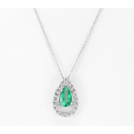 Kolumbianischer grüner Smaragd & Aus der Erde Abgebauter Natürlicher Diamant Edelstein Anhänger 4,25 Karat Neu