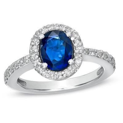 Krappenbesatz Ceylon Saphir Diamanten 1.90 ct Ehering Weißgold 14K - harrychadent.de