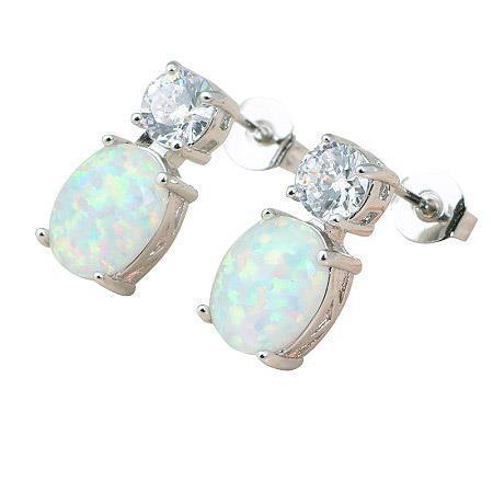 Krappenset 13 Kt Opal Und Diamanten Ohrstecker Gold Weiß 14K - harrychadent.de