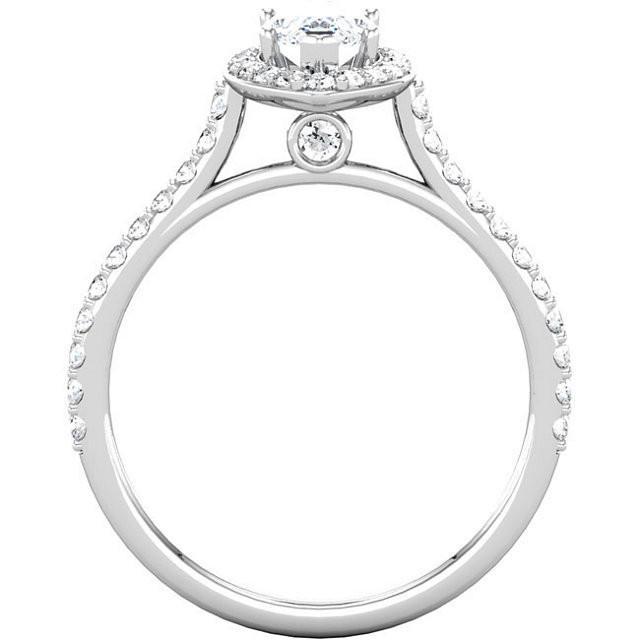 Marquise & runde Brillantdiamanten 2,51 ct. Halo-Verlobungsring WG