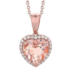 Echter Morganit Anhänger 17.00 Karat - 14K Roségold