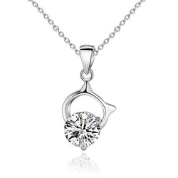 Natürliche Aus der Erde Abgebauter Natürlicher Diamant-Anhänger-Halskette 1,50 Karat Krappenset 14K Weißgold