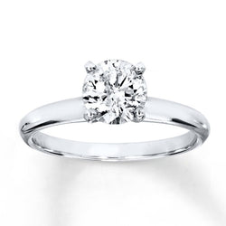 Natürlicher Aus der Erde Abgebauter Natürlicher Diamant-Solitärring 1,51 Karat Weißgold 14K