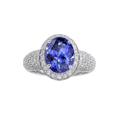 Ovaler-Tansanit-Diamanten-7-Karat-Ring-Pave-Weissgold-14K