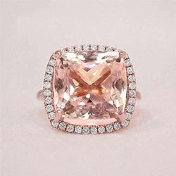 Rosa Kissen Morganit Diamant-Ehering