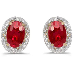 Roter Rubin und Aus der Erde Abgebauter Natürlicher Diamant Ohrstecker Halo-Ohrring Goldschmuck 4,40 Karat