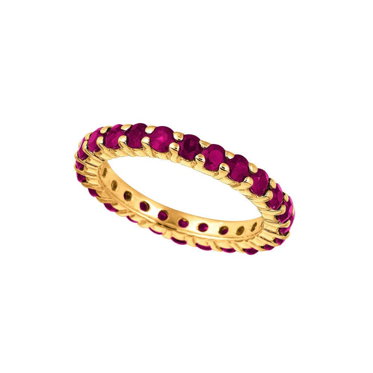 Rubin Eternity Band 14K Gelbgold 2,88 Karat