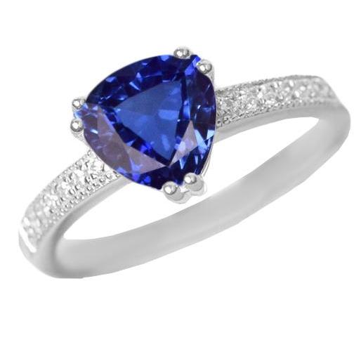 Runder Diamant-Billionen-Ceylon-Saphir-Edelsteinring 2,50 Karat - harrychadent.de