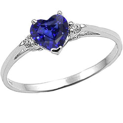 Runder Aus der Erde Abgebauter Natürlicher Diamant-Drei-Steine-Ring Herz Sri Lankan Saphir 1,75 Karat