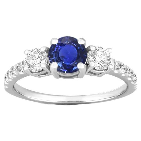 Runder Diamant Jubiläum Blauer Saphir Ring 3 Karat Damenschmuck - harrychadent.de