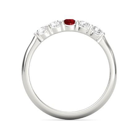 Runder Rubin-Diamant-Ring 1,50 Karat Weißgold 14K Schmuck - harrychadent.de
