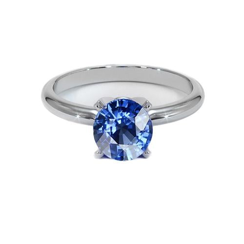 Runder blauer Saphir Edelstein Ring 4,50 Karat Damen Neu - harrychadent.de