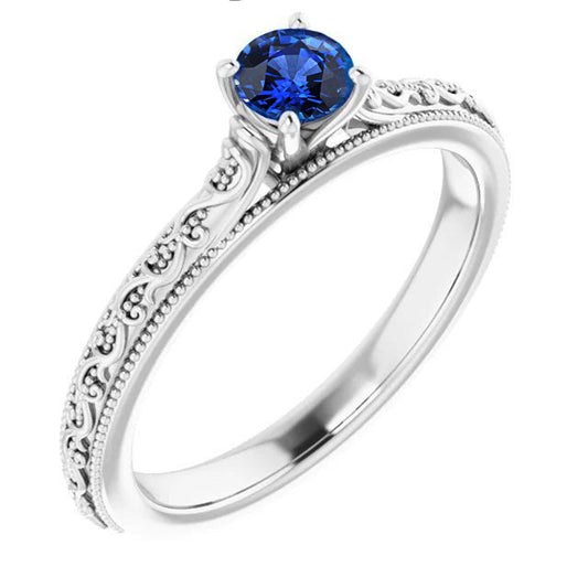 Saphir Solitär Ring 0,75 Karat Ceylon Blau Schmuck - harrychadent.de