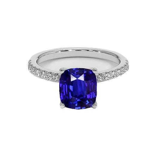 Saphir Verlobungsring Ceylon Blau Weißgold Schmuck 2,75 Karat - harrychadent.de