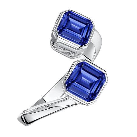 Smaragd Saphir Ring 2 Stein Lünette Set 3 Karat Split Shank Filigran - harrychadent.de