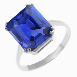 Smaragd Solitaire Ring Sri Lankan Saphir 2,50 Karat Korb Set