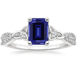 Smaragd Sri Lanka Saphir Aus der Erde Abgebauter Natürlicher Diamant Ehering 3 Karat Neu