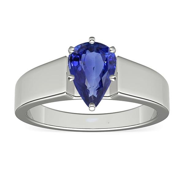 Solitaire Ceylon Saphir Ring 1,50 Karat Krappenset Damenschmuck - harrychadent.de