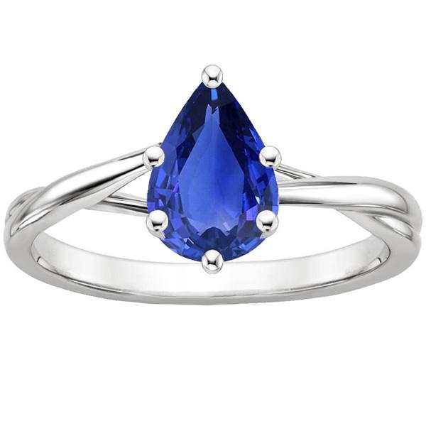 Solitaire Jubiläumsring Birne Ceylon Saphir 3.50 Karat - harrychadent.de