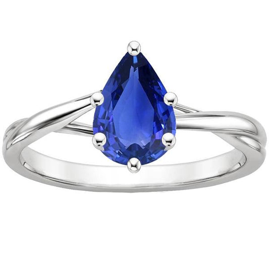Solitaire Jubiläumsring Birne Ceylon Saphir 3.50 Karat - harrychadent.de