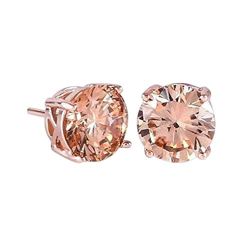 Solitaire Morganite 16,50 Ct Damen Ohrstecker Roségold 14K - harrychadent.de