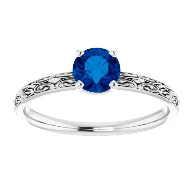 Solitaire Ring Blauer Saphir 1,50 Karat Filigran Damen Schmuck - harrychadent.de