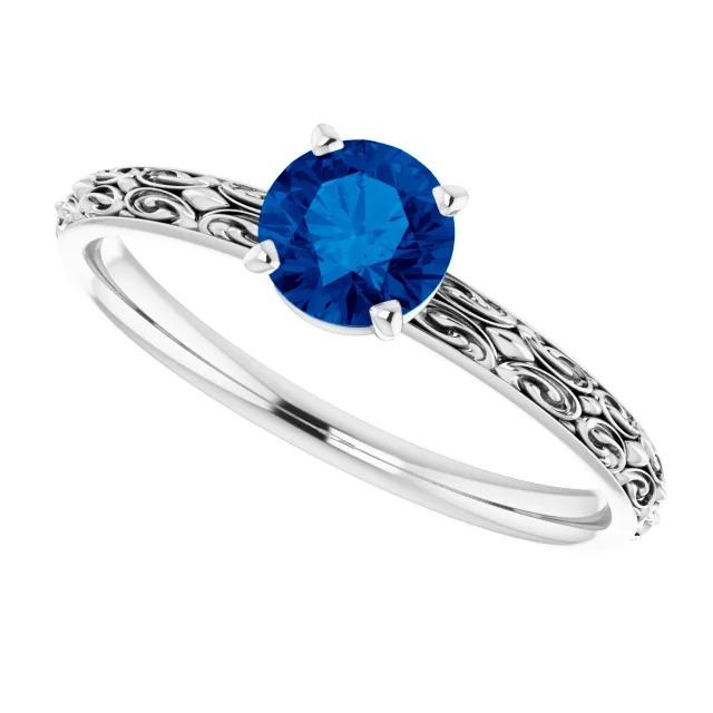 Solitaire Ring Blauer Saphir 1,50 Karat Filigran Damen Schmuck - harrychadent.de
