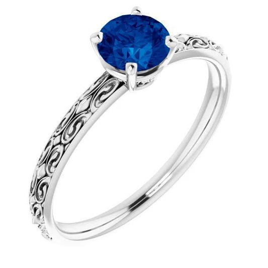 Solitaire Ring Blauer Saphir 1,50 Karat Filigran Damen Schmuck - harrychadent.de