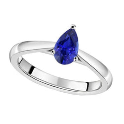 Solitaire Srilanka Saphir Jubiläumsring 1 Karat Schmuck