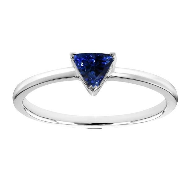 Solitaire Trillion Deep Blue Saphir Ring 1 Karat Damenschmuck - harrychadent.de