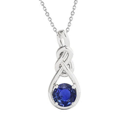 Solitär Anhänger Edelstein Infinity Twisted Style 14K Gold 1 Karat