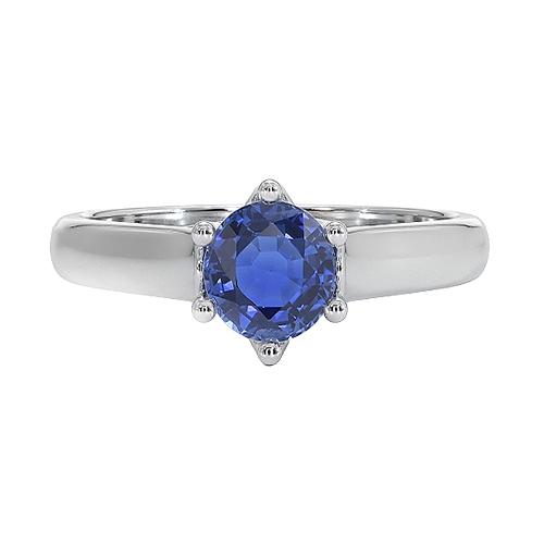 Solitär Blauer Saphir Edelstein Ring 2 Karat Weißgold - harrychadent.de