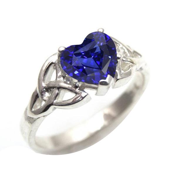 Solitär-Herzschliff-Ring Vintage-Stil Sri Lankan Saphir 2 Karat - harrychadent.de