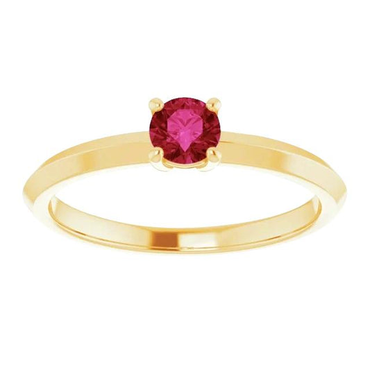 Solitär Rubin Ring 1,25 Karat Gelbgold 14K - harrychadent.de