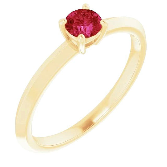 Solitär Rubin Ring 1,25 Karat Gelbgold 14K - harrychadent.de