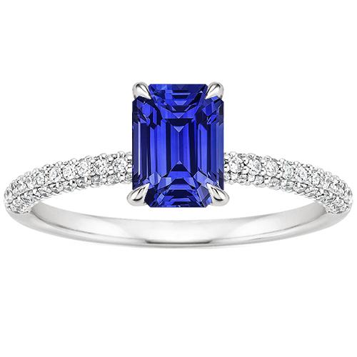 Solitär mit Akzenten Ring srilankischer Saphir & Diamant 4 Karat - harrychadent.de