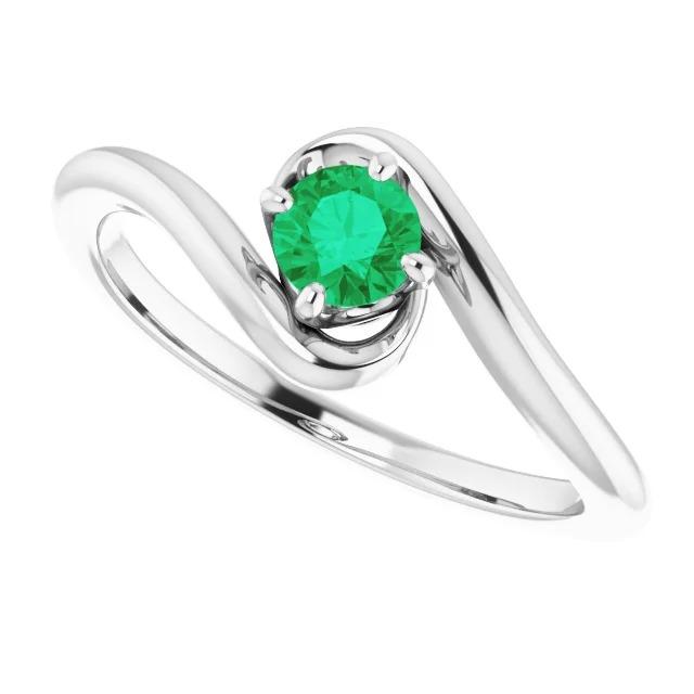 Solitärring 1,50 Karat Columbian Green Smaragd Twisted Style - harrychadent.de